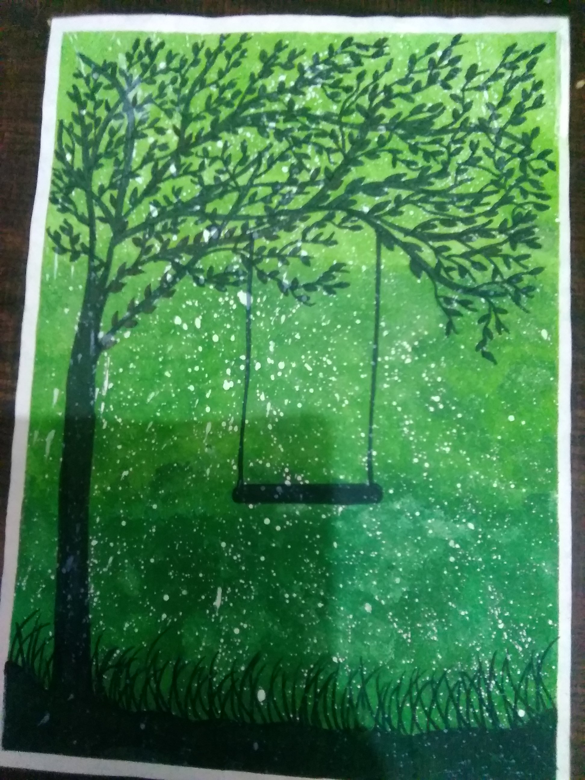 Zeba's Painting 'A Night In the Forest'